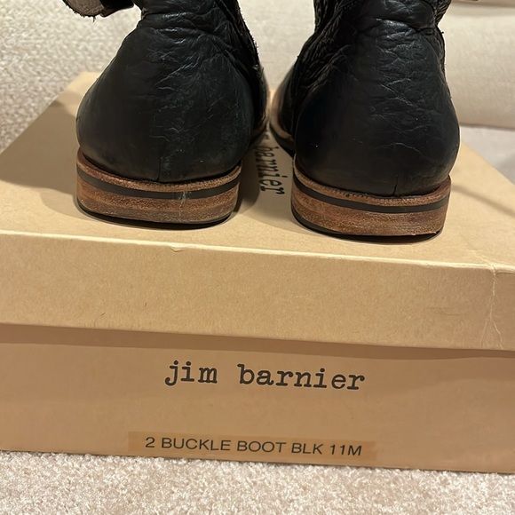 Jim Barnier black pebble leather tall boot sz 11m - Picture 5 of 8